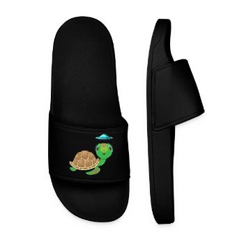 Alien, OVNI et Tortue: Aventureux - Claquettes Homme - noir - Devant