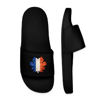 French flag in autumn foliage - Men’s Pool Sliders - black - Front