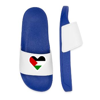 Free palestine herz - Männer Badelatschen - Königsblau - Vorne