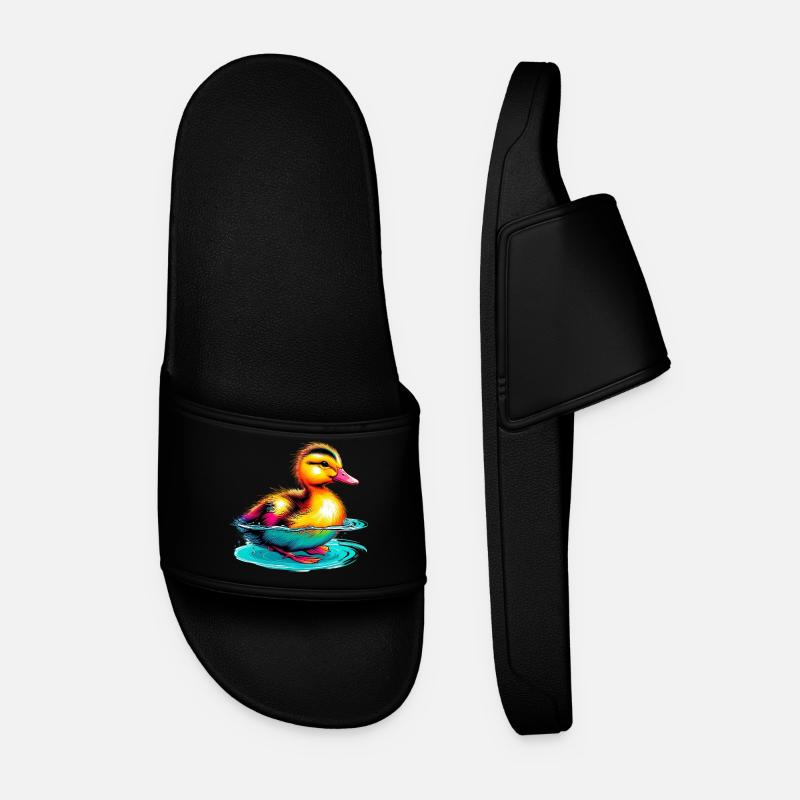 Duckling Duck Duck - Men’s Pool Sliders - black