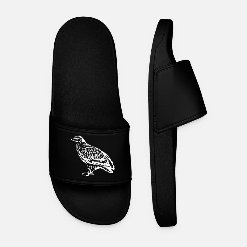 Falcons Birds Birds - Men’s Pool Sliders - black