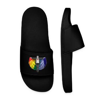 Vampire Halloween Arc-en-ciel - Claquettes Homme - noir - Devant