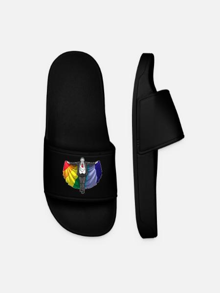Vampire Halloween Rainbow - Men’s Pool Sliders - black