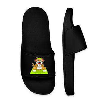 Hund Yoga Fitness Gymnastik - Männer Badelatschen - Schwarz - Vorne