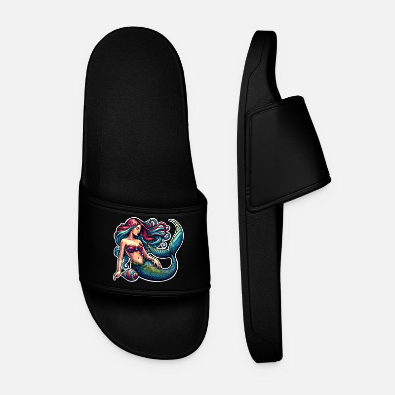 Mermaid - Men’s Pool Sliders - black
