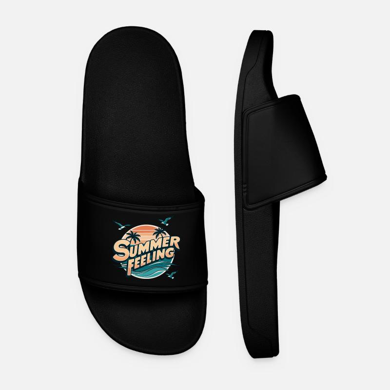 Summer feeling - Men’s Pool Sliders - black