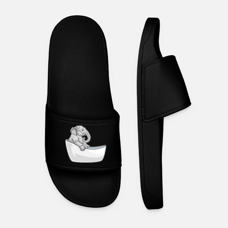 Baignoire de bain éléphant - Claquettes Homme - noir