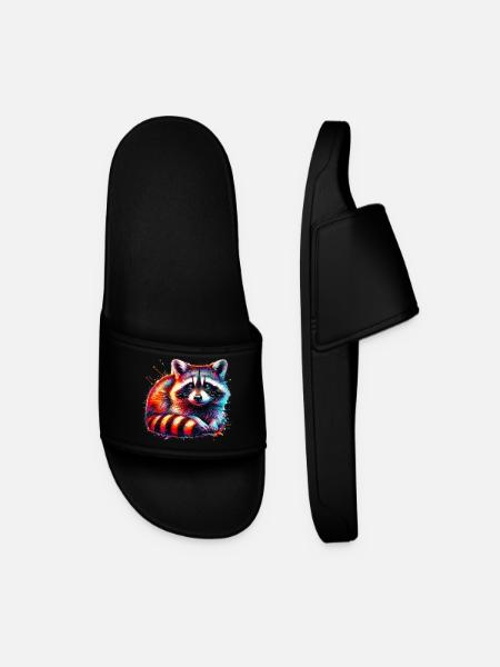 Raccoon - Men’s Pool Sliders - black