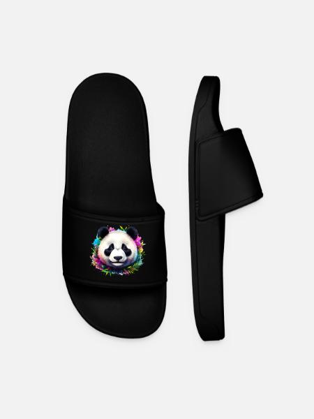 Panda - Männer Badelatschen - Schwarz