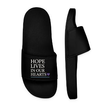 Suicide Loss Remembrance Walk Suicide - Men’s Pool Sliders - black - Front