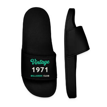 Vintage 1971 – Année de naissance rétro du Billiards Club - Claquettes Homme - noir - Devant