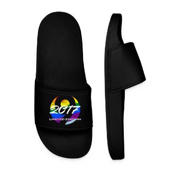 9th Birthday 2017 Boys and Girls Gift - Men’s Pool Sliders - black - Front