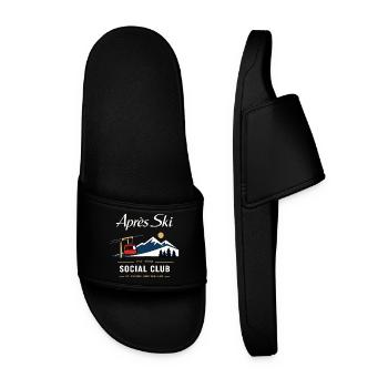 Apres Ski Vintage Retro 90er Jahre Geschenk - Männer Badelatschen - Schwarz - Vorne