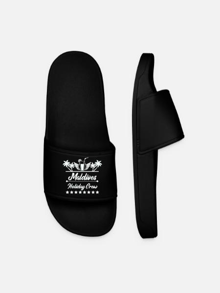 Maldives Holiday Crew - Men’s Pool Sliders - black