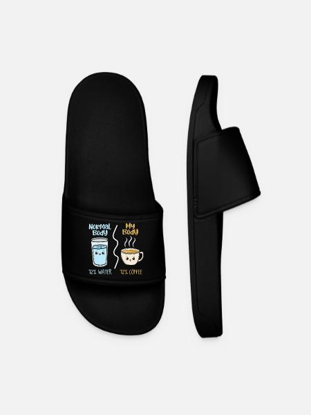 Coffee vs water 72% - Men’s Pool Sliders - black