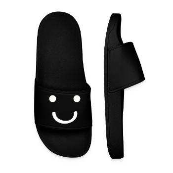 Smileface - Männer Badelatschen - Schwarz - Vorne