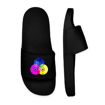 Colourful CDs (triangle) - Men’s Pool Sliders - black - Front