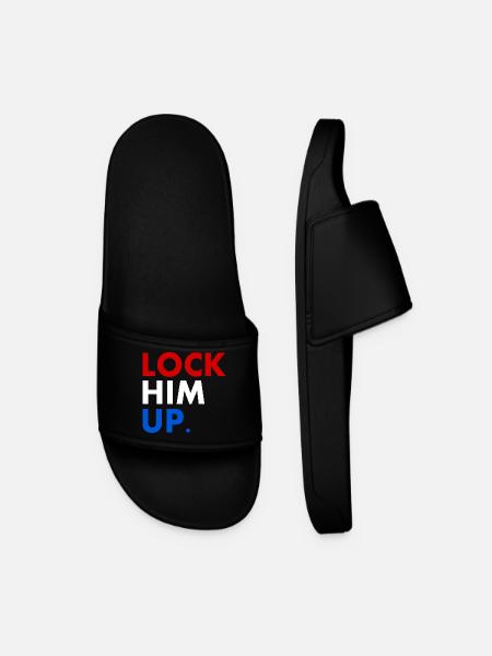 Lock him up - Men’s Pool Sliders - black