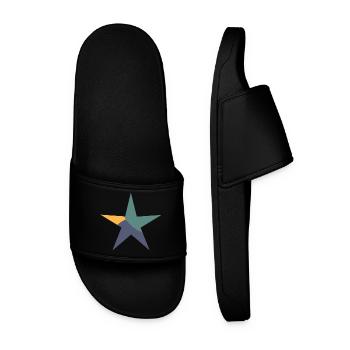 ETOILE. ETOILES. STAR. FÊTE. ANNIVERSAIRE. NOËL - Claquettes Homme - noir - Devant