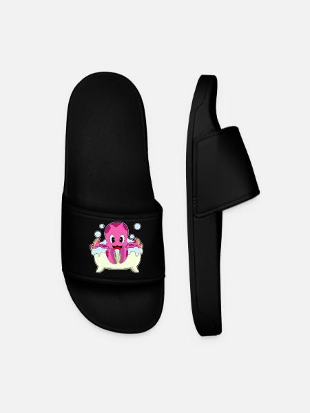 Octopus Bathing Bathtub - Men’s Pool Sliders - black
