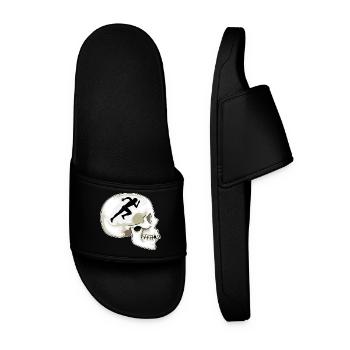 Totenkopf Jogger Joggen Sport - Männer Badelatschen - Schwarz - Vorne