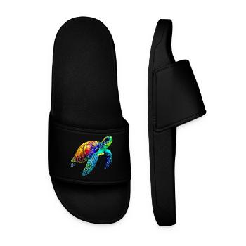 Tortue marine - Claquettes Homme - noir - Devant