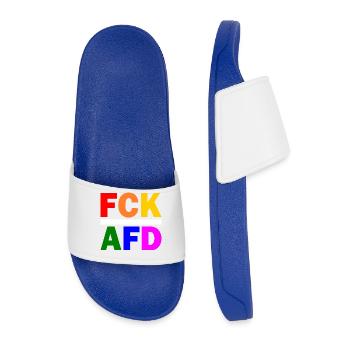 Fck afd - Männer Badelatschen - Königsblau - Vorne