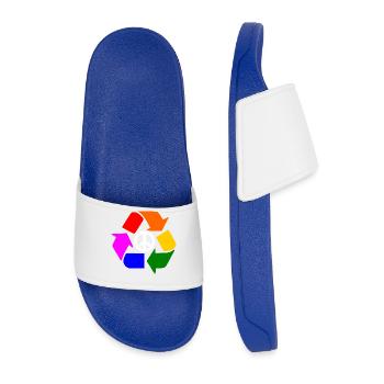 Peace lgbt sign - peace sign - Men’s Pool Sliders - royal blue - Front