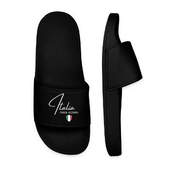 Italy, minimalist elegant design - Men’s Pool Sliders - black - Front