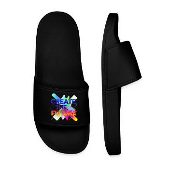Create the future - Men’s Pool Sliders - black - Front