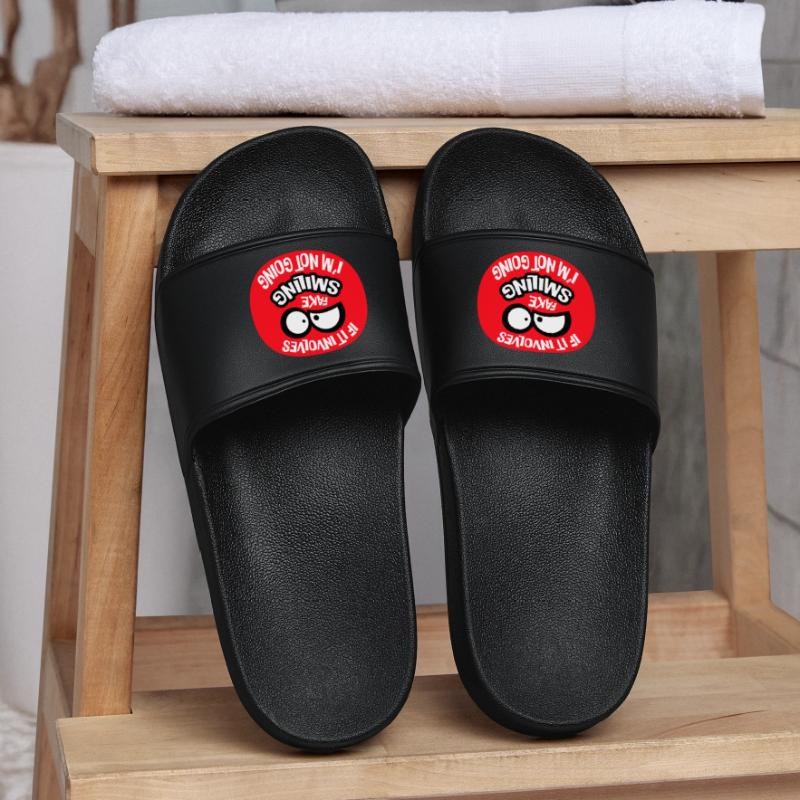 If It Involves Fake Smiling I'm Not Going Saying Men’s Pool Sliders