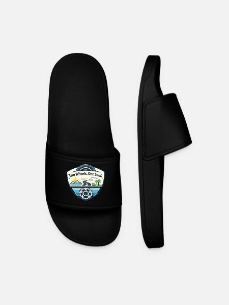 Two wheels, one soul - Men’s Pool Sliders - black