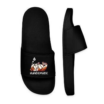 Dog Tired English Bulldog Bully Bully Owner - Men’s Pool Sliders - black - Front