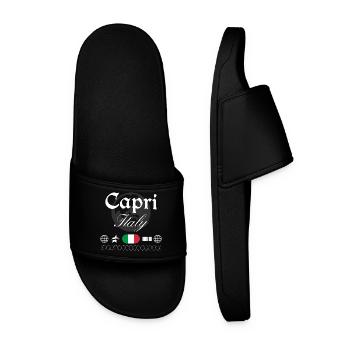 Capri Italien Streetwear Reise Souvenir - Männer Badelatschen - Schwarz - Vorne