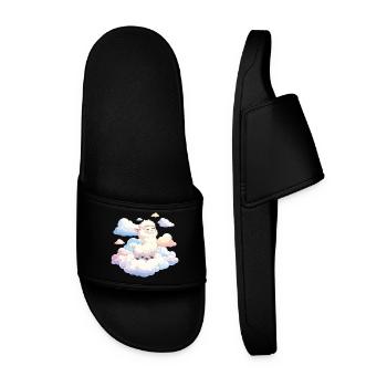 Agneau nuage dans la lumière du rêve - Claquettes Homme - noir - Devant
