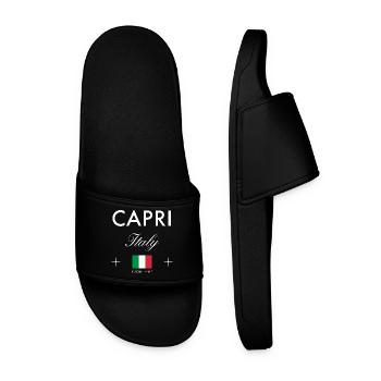 Capri Italie Coordonnées Souvenir de voyage - Claquettes Homme - noir - Devant