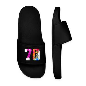 70TH BIRTHDAY BASKETBALL NUMBER 70 - Men’s Pool Sliders - black - Front