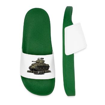 Sherman Tank – Green Never Looked Better | RCCX - Men’s Pool Sliders - dark green - Front