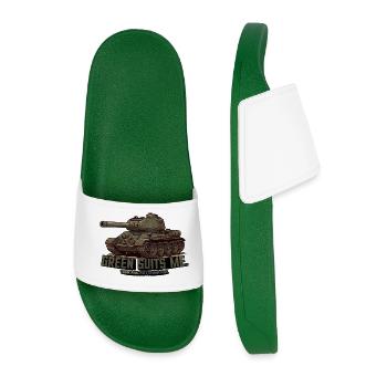 T-34 Tank – Green Suits Me - Men’s Pool Sliders - dark green - Front