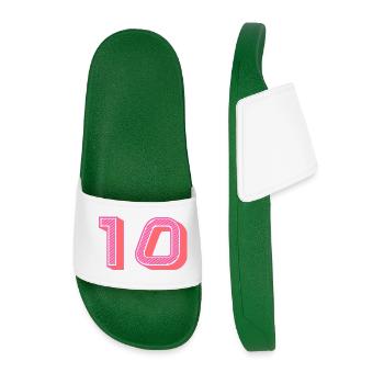 10. 10 ANS. 10e ANNIVERSAIRE. ANNIVERSAIRE 10 ANS. - Claquettes Homme - vert foncé - Devant