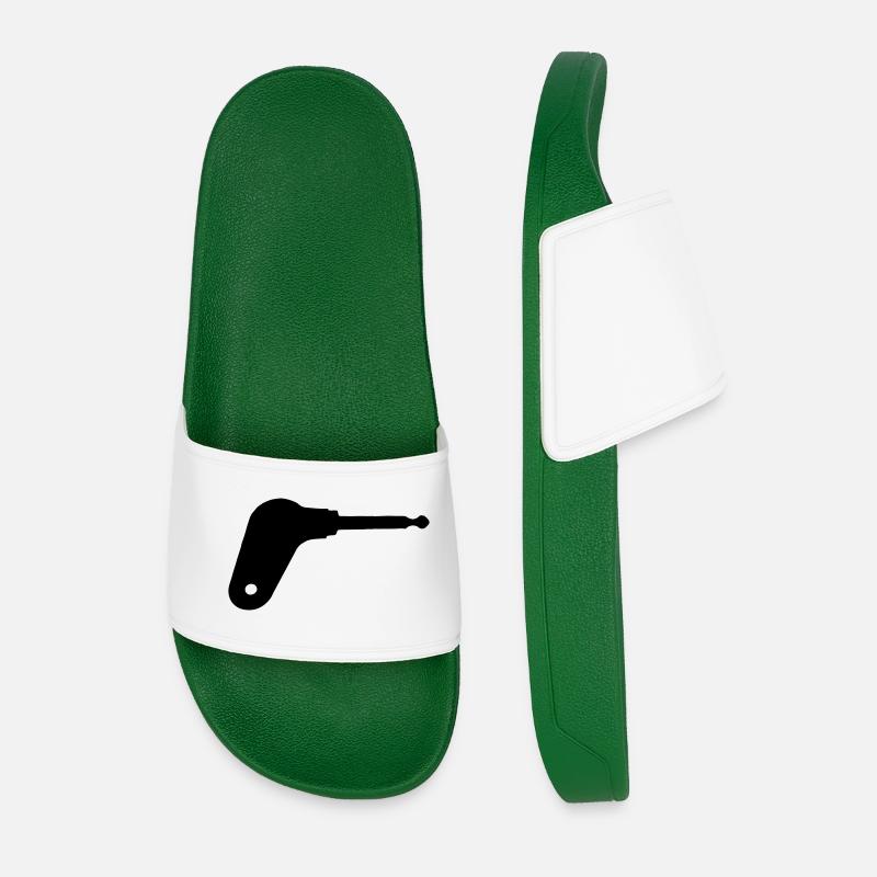 Oldtimer tractor ignition key - Men’s Pool Sliders - dark green