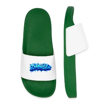 Graffiti  DANIEL Prénom cadeau idéal imprimable  - Claquettes Homme - vert foncé - Devant