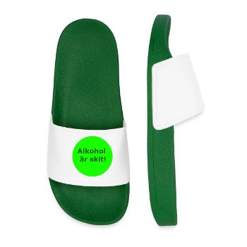 L’alcool, c’est nul (cercle vert) - Claquettes Homme - vert foncé - Devant