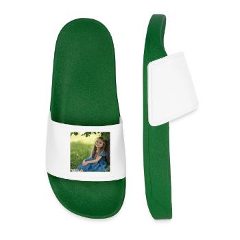 Robe d’été bleue en vert - Claquettes Homme - vert foncé - Devant