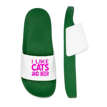 feline - Men’s Pool Sliders - dark green - Front