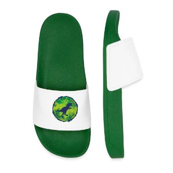 Dino Adventure Finally School T-Rex – Schoolchild - Men’s Pool Sliders - dark green - Front