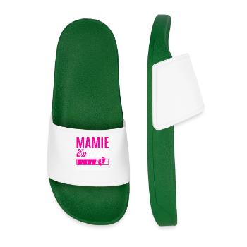 Grandma in 2024 please wait - Men’s Pool Sliders - dark green - Front