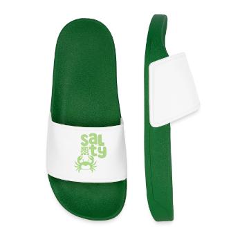 Salty Kisses – Crab Love - Men’s Pool Sliders - dark green - Front