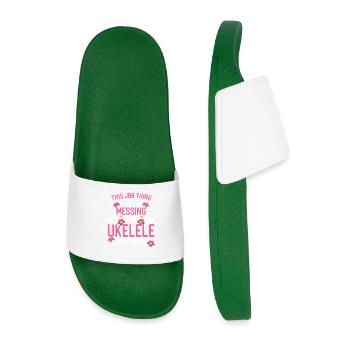 Ukulélé hawaïen uke ce métier - Claquettes Homme - vert foncé - Devant