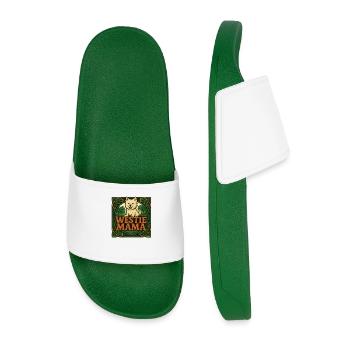 Westie mama - Men’s Pool Sliders - dark green - Front